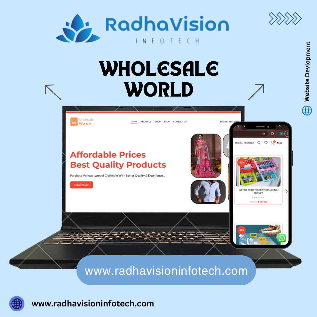 Wholesale World - WordPress Website by RadhaVision Infotech
